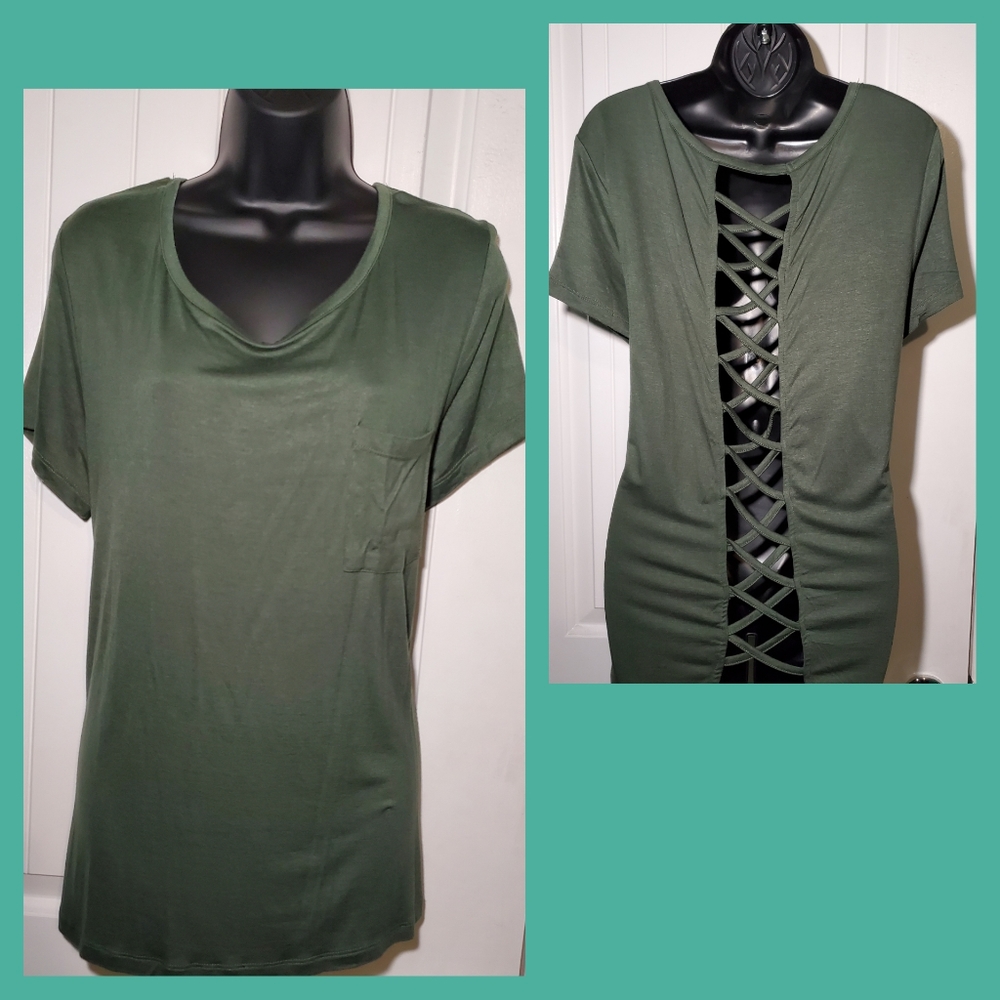 HUNTER GREEN Cut out top NWT